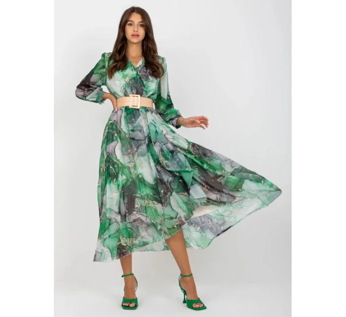 Dámske šaty 3062 4.17P čierna a zelená - FPrice