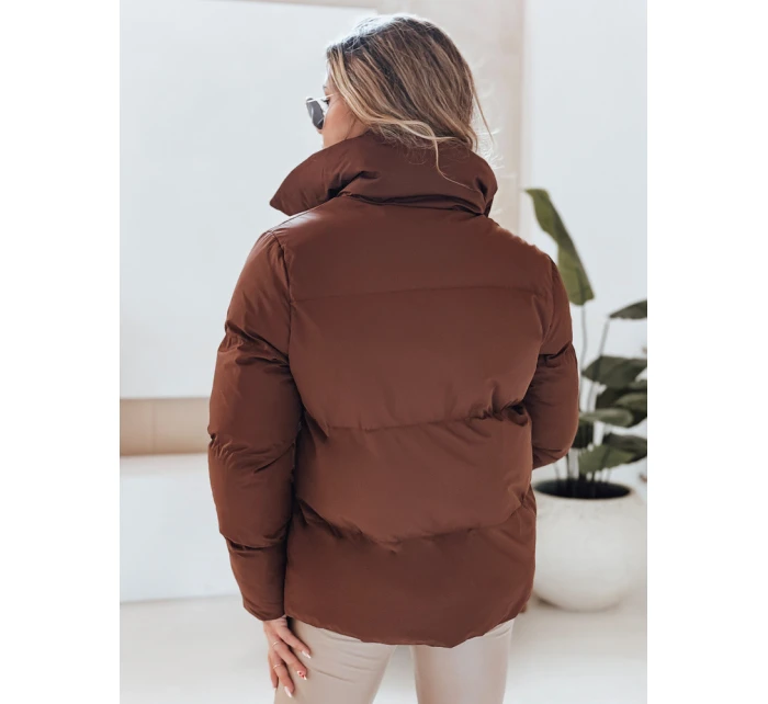 Dámská prošívaná zimní bunda hnědá Dstreet model 21990603 - FashionStreet
