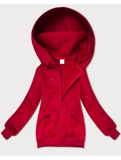 Červená dámska mikina na zips s kapucňou S'West (B-12#)