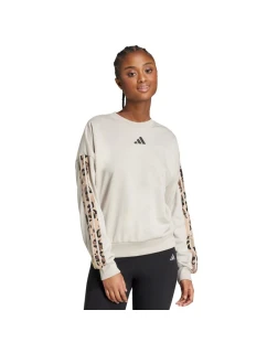 Dámská mikina Animal Print 3Stripes French Terry Sweatshirt cream model 21720669 - ADIDAS