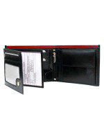 Pánske peňaženky Peňaženka N992 RVT čierna+červená čierna