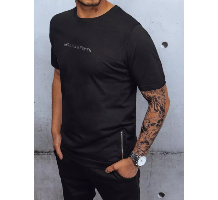 Čierne pánske tričko Dstreet RX4602z s potlačou