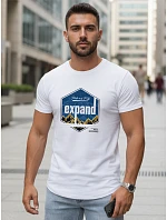 Pánske tričko s potlačou EXPAND white FashionStreet NX5004R