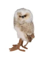 DEKORATÍVNA SOVA STOJACA VĽAVO 17CM HNEDÁ