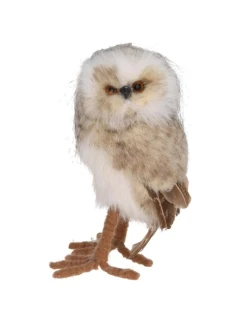 DEKORATÍVNA SOVA STOJACA VĽAVO 17CM HNEDÁ