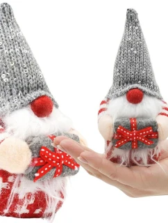 SKRZAT GNOM DEKORACYJNY 15CM SZARY BOY