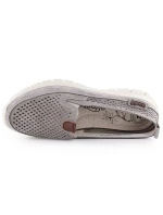 Dámske kožené ažurové topánky sivej farby eVento 9802 Dámske kožené ažurové topánky sivej farby eVento 9802