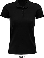 SOL'S Planet Women Dámske polo tričko z bio bavlny 25.3575 čierne