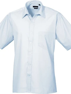 PR 202 Popelínová košile s krátkým rukávem model 22475780 light blue - Premier