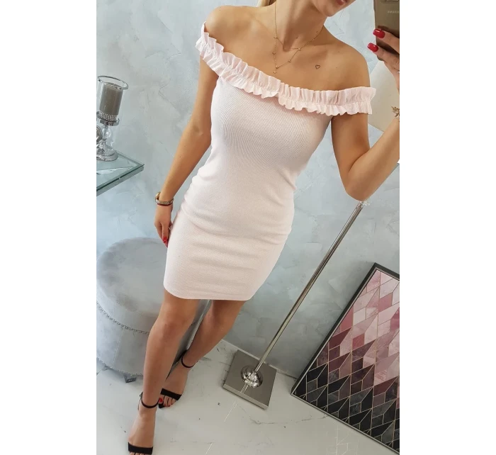 Španielske šaty s volánikmi púdrovo ružové Španielske šaty s volánikmi púdrovo ružové