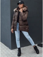 Dámská zimní bunda s kapucí hnědá Dstreet model 21979656 - FashionStreet