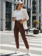 Dámské džíny s vysokým pasem ve střihu mom fit hnědé Dstreet model 21996045 - FashionStreet