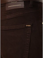 Jeansy damskie z wysokim stanem i paskiem brązowe model 22358254 - FashionStreet