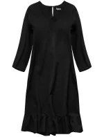Černé šaty s volánem model 6768864 - INPRESS