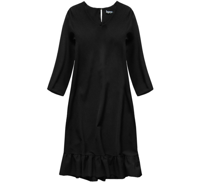Čierne šaty s volánom (134ART)