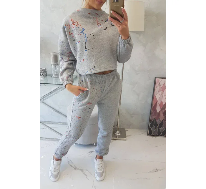 Izolovaná sada s barevným potiskem šedá