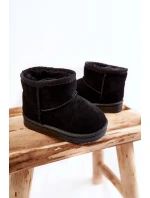 Dětské Teplé Sněhule Semišové černé model 21505522 - Boto