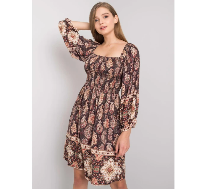 TW SK BI H3748 šaty.22X tmavo hnedá