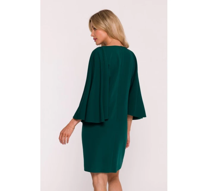 S426 Mini šaty s netopierími rukávmi - zelené S426 Mini šaty s netopierími rukávmi - zelené