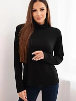 Dámsky kožušinový rolák F3631B čierny - Koucla