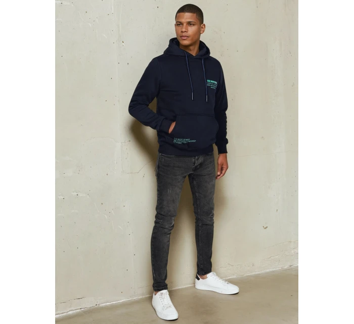 Pánská mikina s kapucí tmavě modrá Dstreet model 21976030 - FashionStreet