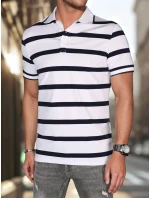 Pánská pruhovaná polokošile bílá Dstreet model 21987934 - FashionStreet