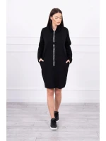 Šaty s kravatou čierne