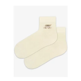 TENKÉ PONOŽKY FARBA 2-6 ROKOV DIEVČATÁ OFF WHITE 21-23