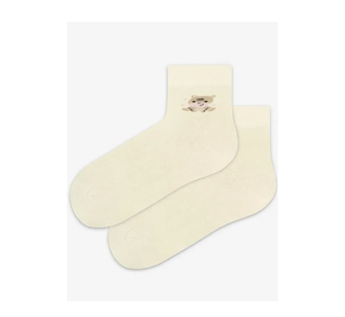 TENKÉ PONOŽKY FARBA 2-6 ROKOV DIEVČATÁ OFF WHITE 21-23