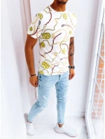 Pánské bílé tričko s potiskem Dstreet model 21968789 - FashionStreet