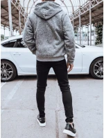 Pánská rozepínací zateplená mikina světle šedá Dstreet model 21970277 - FashionStreet