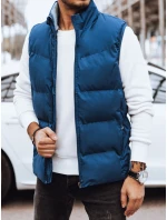 Pánská prošívaná modrá vesta Dstreet model 21971582 - FashionStreet