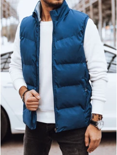 Pánská prošívaná modrá vesta Dstreet model 21971582 - FashionStreet