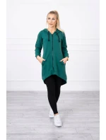 Mikina se zipem na zádech zelená