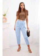 Kalhoty Summer Punto se zapínáním na nohavice modrý