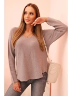 Dámsky viskózový sveter s výstrihom do V Fango Dámsky viskózový sveter s výstrihom do V Fango