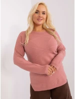 Sweter PM SW PM model 18949057 ciemny różowy - FPrice Sweter PM SW PM model 18949057 ciemny różowy - FPrice