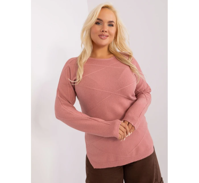 Sweter PM SW PM model 18949057 ciemny różowy - FPrice Sweter PM SW PM model 18949057 ciemny różowy - FPrice