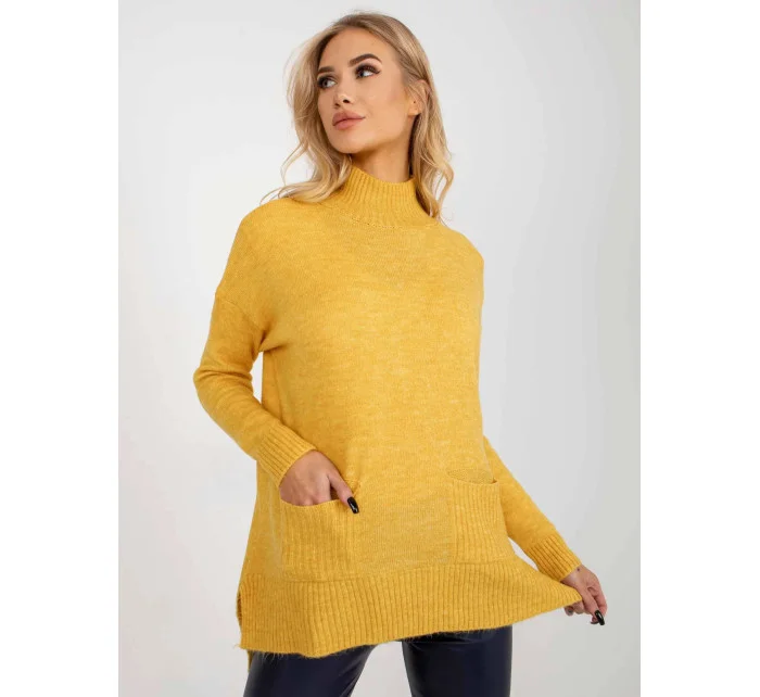 Dámsky sveter RV SW 7051 žltý - FPrice Dámsky sveter RV SW 7051 žltý - FPrice