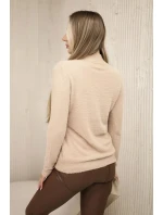 Sveter s polopriliehavým rukávom z alpaky 2020-17 camel - Kesi Sveter s polopriliehavým rukávom z alpaky 2020-17 camel - Kesi