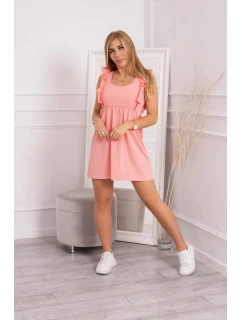 Šaty s volánmi 9082 marhuľová - Kesi