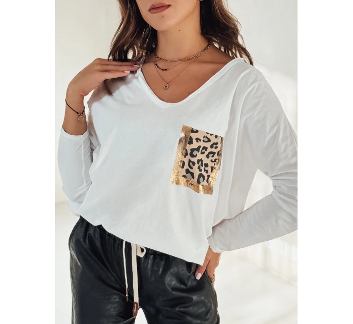 dámská halenka oversize s potiskem bílá Dstreet model 21982015 - FashionStreet