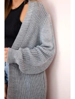 Svetr dlouhý kardigan šedý