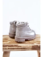 Dziecięce Trapery Botki z Suwakiem Srebrne Dexter