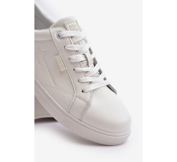 Trampki Męskie Z Eko Skóry Big Star OO174020 Hi-Poly System Białe Trampki Męskie Z Eko Skóry Big Star OO174020 Hi-Poly System Białe