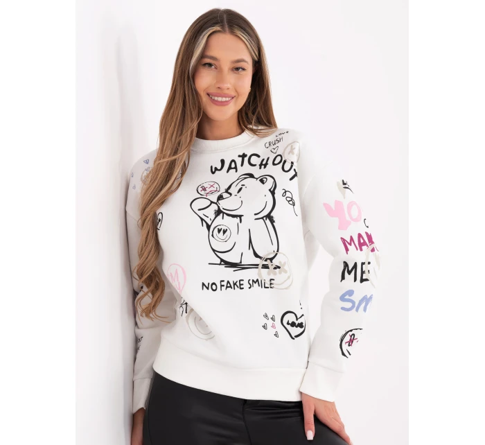 Mikina D10608BC02804A biela Mikina D10608BC02804A biela