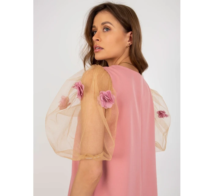 LK SK 506733 šaty.85 tmavo ružová