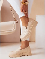 Dámske mokasíny na platforme TORINO beige FashionStreet ZY0777