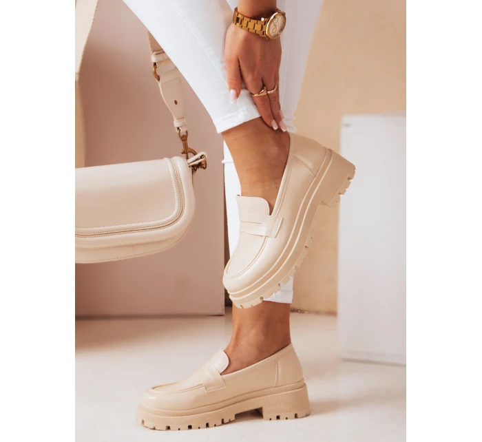 Dámske mokasíny na platforme TORINO beige FashionStreet ZY0777
