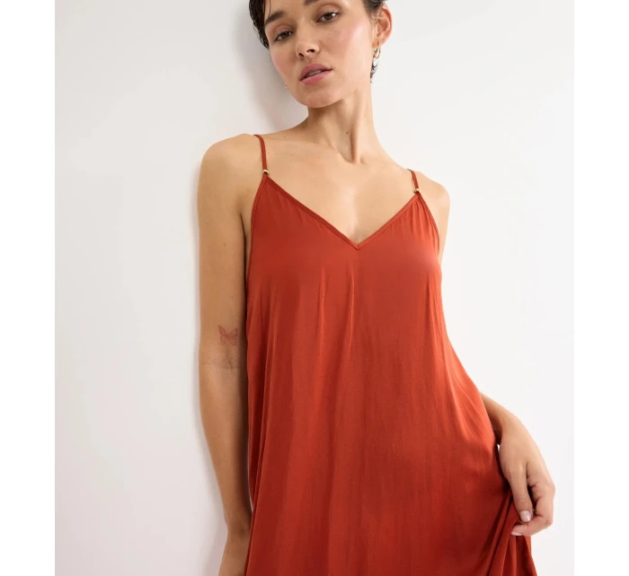Summer Satin Dress - ORANGE - TRIUMPH ORANGE - TRIUMPH